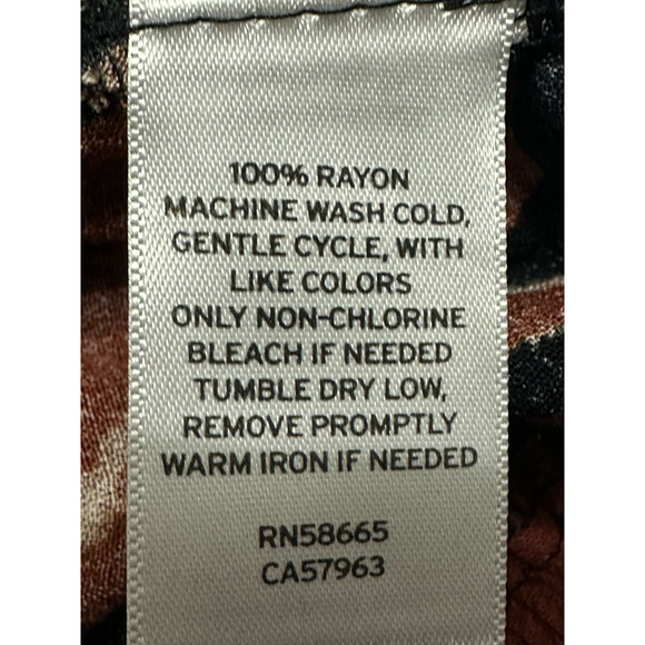 BP. Tiger Print Crop Top Surplice Ruched Waist Long Sleeves Brown Women's S NWOT - Picture 9 of 9